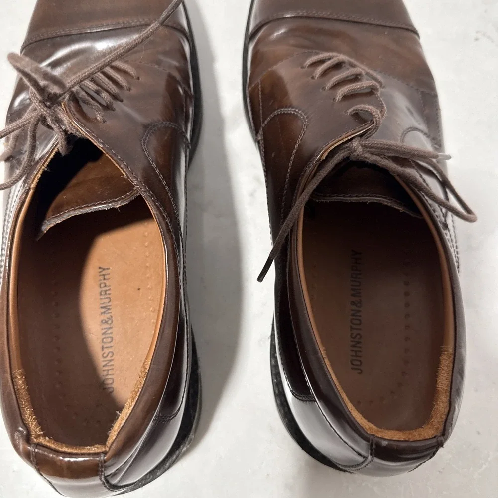 Johnson & Murphy Leather  Brown Size 11 1/2 Excellent Men's